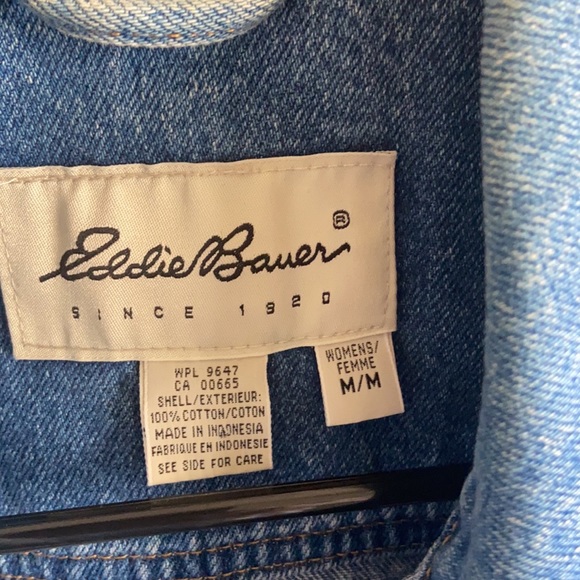 Vintage Denim Vest- Eddie Bauer - Picture 3 of 6